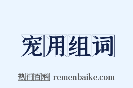 宠用组词是什么意思的图片